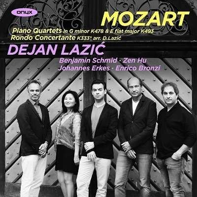 Mozart: Piano Quartets. Rondo Concertante - Dejan Lazic / Benjamin Schmid / Johannes Erkes / Enrico Bronzi - Musik - ONYX CLASSICS - 0880040420729 - 25. september 2020