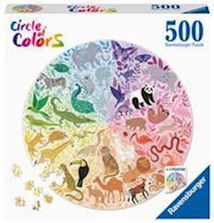 Animals (500 Stukjes) - Round Puzzle Circle Of Colors - Jogo de tabuleiro - Ravensburger - 4005556171729 - 1 de maio de 2022