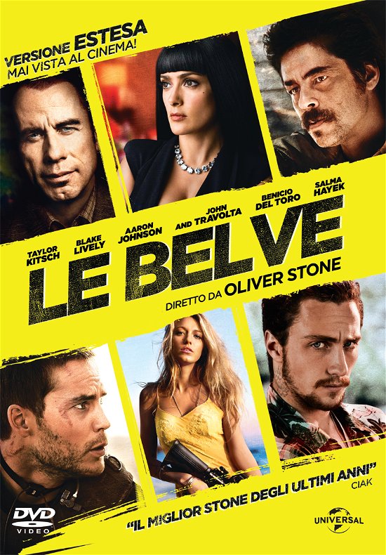 Cover for Benicio Del Toro,salma Hayek,emile Hirsch,taylor Kitsch,blake Lively,mia Maestro,adam Peters,aaron Taylor-johnson,uma Thurman,john Travolta · Belve (Le) (2012) (DVD) (2013)