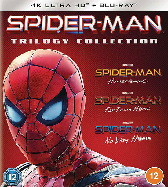 Cover for Spiderman Triple Home Coming Far · Spider-Man Triple: Home Coming. Far From Home &amp; No Way Home (Blu-ray) (2022)