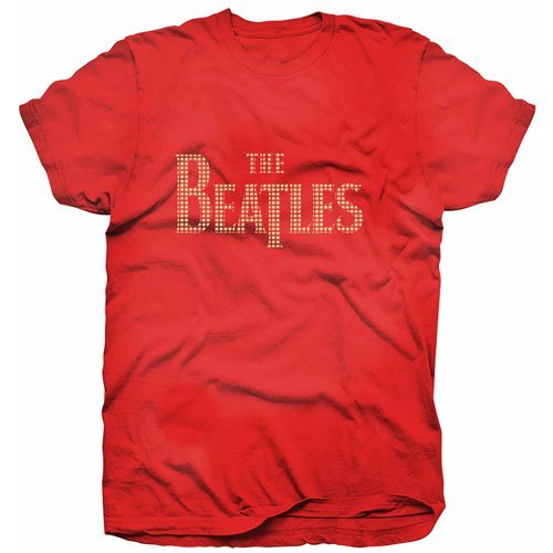 The Beatles Ladies Embellished T-Shirt: Drop T Logo (Diamante) - The Beatles - Koopwaar - Apple Corps - Apparel - 5055979909729 - 