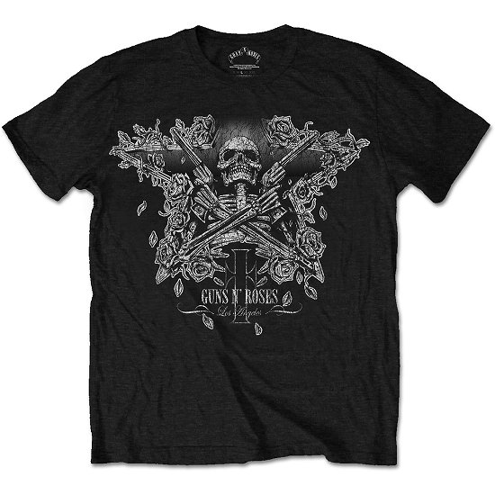 Guns N' Roses Unisex T-Shirt: Skeleton Guns - Guns N Roses - Produtos - Bravado - 5055979970729 - 