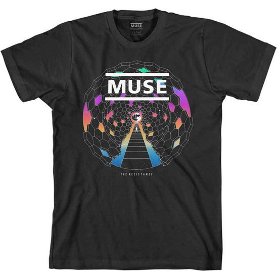 Muse Unisex T-Shirt: Resistance Moon - Muse - Marchandise -  - 5056561028729 - 