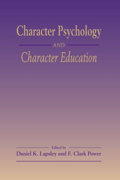 Cover for Character Psychology and Character Education (Paperback Book) (2005)