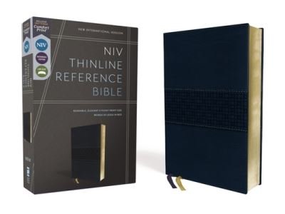 NIV, Thinline Reference Bible, Leathersoft, Navy, Red Letter, Comfort Print - Zondervan - Bøker - Zondervan - 9780310462729 - 29. november 2022