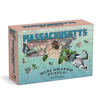 Cover for Galison · Massachusetts Mini Shaped Puzzle (GAME) (2022)