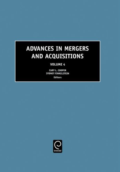 Cover for Advances in Mergers and Acquisitions - Advances in Mergers and Acquisitions (Hardcover Book) [New Ed. edition] (2004)