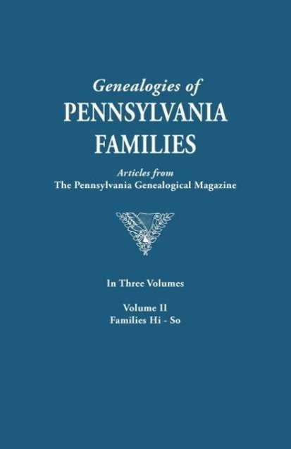 Cover for Pennsylvania Genealogical Magazine · Genealogies of Pennsylvania Families: from the Pennsylvania Genealogical, Vol. 2: Hinman-sotcher (Paperback Book) (2012)