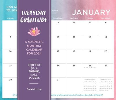 Cover for A Network for Grateful Living · Everyday Gratitude Magnetic Wall Calendar 2024: Perfect for a Fridge, Wall or Desk (Calendar) (2023)