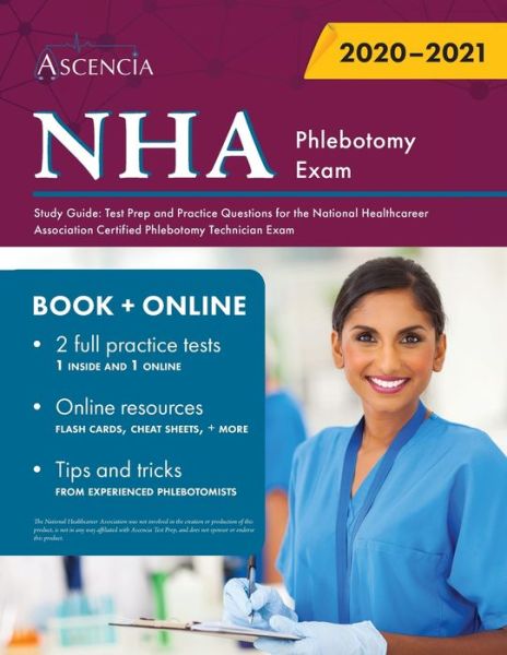 Cover for Ascencia Phlebotomy · Nha Phlebotomy Exam Study Guide: Test Pr (Paperback Book) (2020)