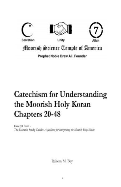 Cover for Rakem M Bey · Catechism for Understanding the Moorish Holy Koran Chapters 20-48 (Pocketbok) (2018)