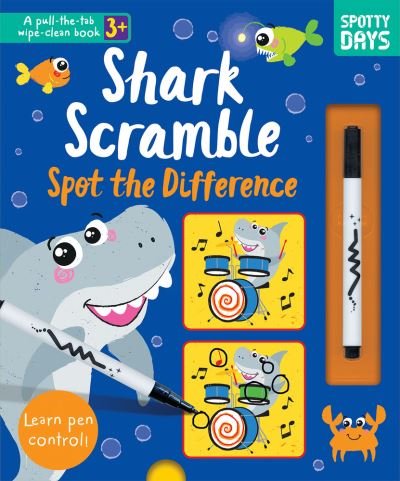 Cover for Barker · Shark Scramble - Pull Tab Wipe Clean (Inbunden Bok) (2021)