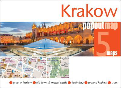 Cover for Popout Map · Krakow PopOut Map: Handy pocket-size pop up city map of Krakow - PopOut Maps (Landkarten) (2023)