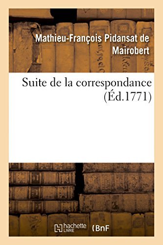 Cover for Pidansat De Mairobert-m-f · Suite De La Correspondance (Paperback Bog) [French edition] (2014)