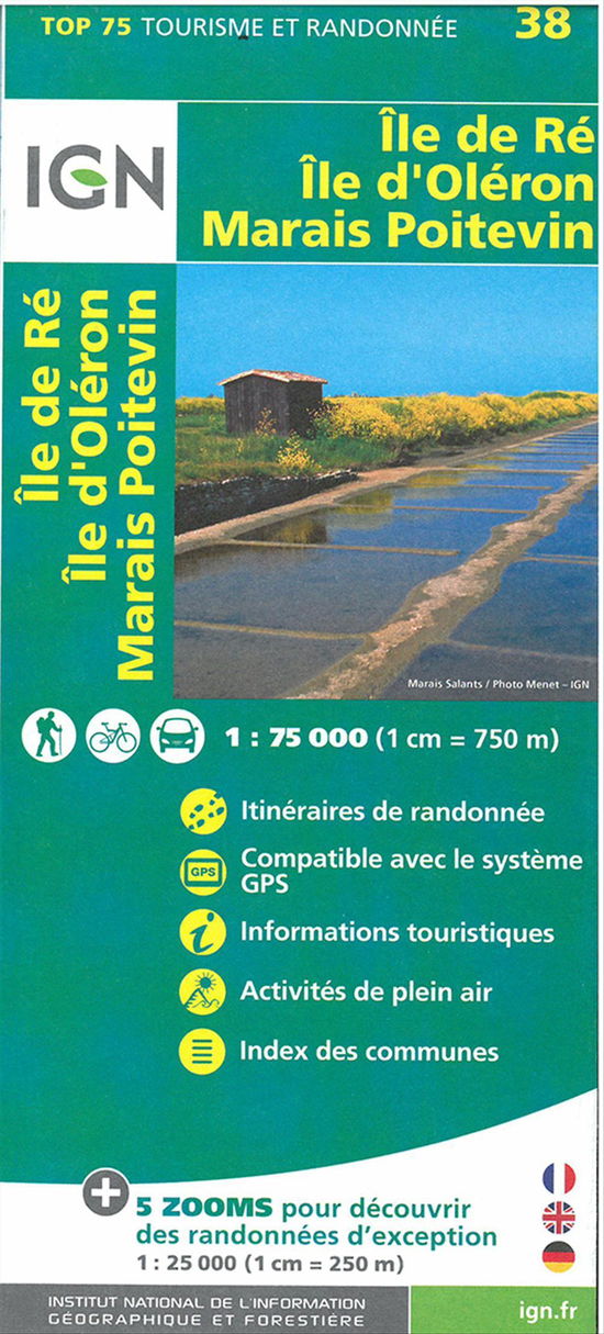 Cover for Ign · IGN TOP75: Île de Ré, Île d´Oléron, Marais Poitevin (Print) (2015)