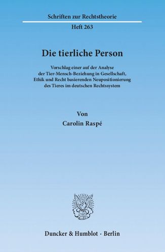 Cover for Raspé · Die tierliche Person (Buch) (2013)