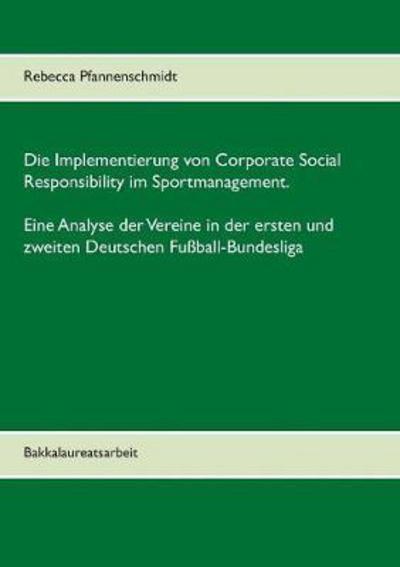 Cover for Pfannenschmidt · Die Implementierung von (Buch) (2017)