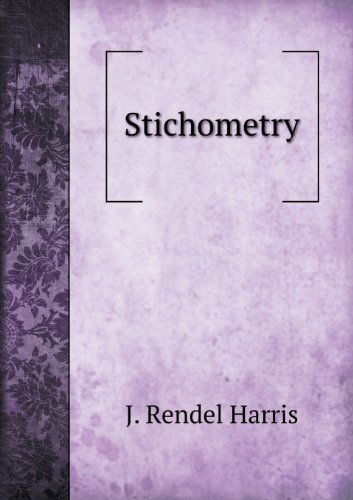 Cover for J. Rendel Harris · Stichometry (Paperback Book) (2013)