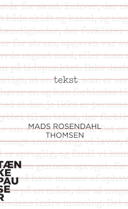 Cover for Mads Rosendahl Thomsen · Tænkepauser: Tekst (Sewn Spine Book) [1e uitgave] (2023)