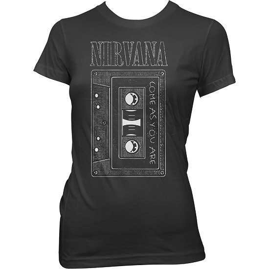Cover for Nirvana · Nirvana Ladies Tee: As You Are Tape (CLOTHES) [size S] [Black - Ladies edition]