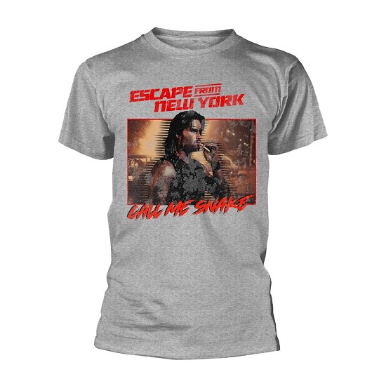 Call Me Snake (Grey) (T-Shirt Small, Grey) - Escape from New York - Fanituote - PHM - 0803341526730 - perjantai 4. joulukuuta 2020