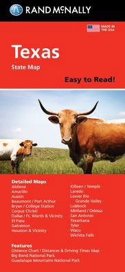Rand McNally Easy to Read Folded Map: Texas State Map - Rand McNally - Bøger - Rand McNally - 9780528025730 - 16. januar 2022