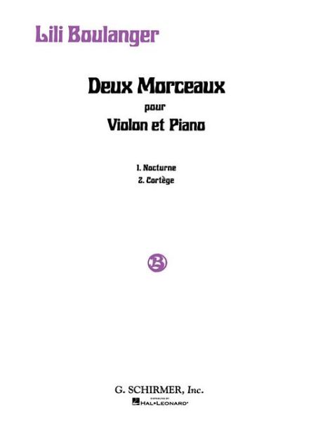 Cover for Lili Boulanger · 2 Morceaux: Nocturne and Cortege (Paperback Book) (1986)