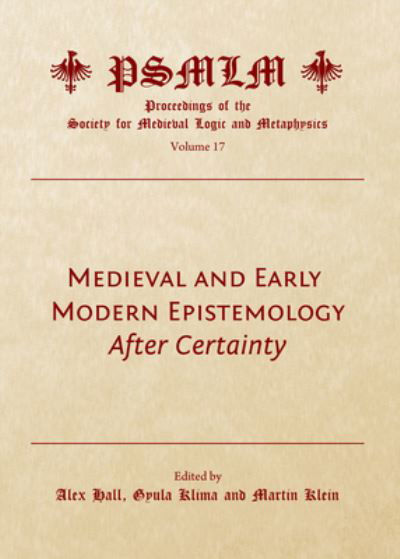 Cover for Gyula Klima · Medieval and Early Modern Epistemology (Innbunden bok) (2020)