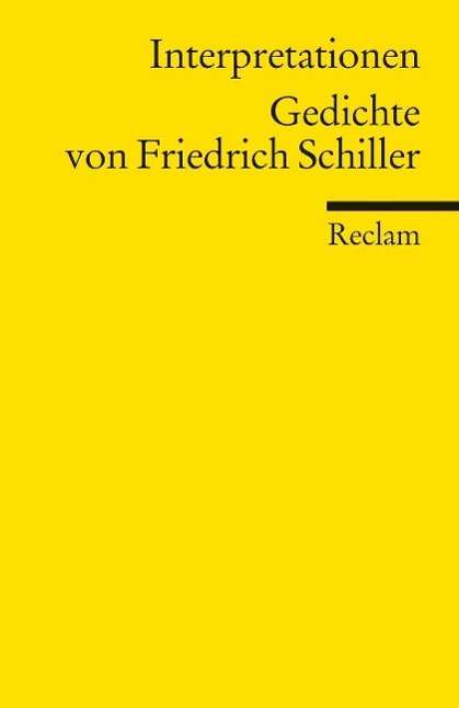 Cover for Friedrich Von Schiller · Reclam UB 09473 Gedichte.Schiller.Inter (Book)