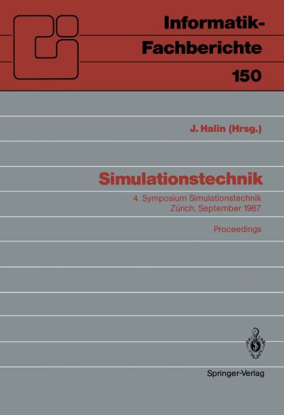 Cover for Halin, Ja1/4rgen · Simulationstechnik - Informatik-Fachberichte / Subreihe Kunstliche Intelligenz (Paperback Book) (1987)