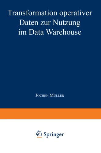 Cover for Jochen Muller · Transformation Operativer Daten Zur Nutzung Im Data Warehouse (Pocketbok) [2000 edition] (2000)