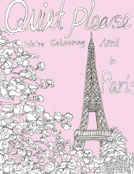 Cover for By Stine Reintoft Reintoft · Quiet Please-We´re Coloring April In Paris (Pocketbok) (2022)