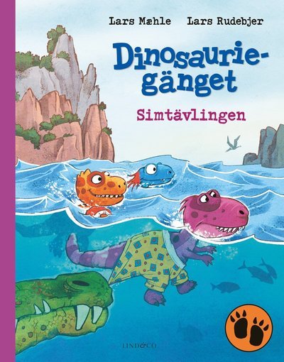 Dinosauriegänget: Dinosauriegänget - Simtävlingen - Lars Mæhle - Bøger - Lind & Co - 9789179035730 - 7. oktober 2021