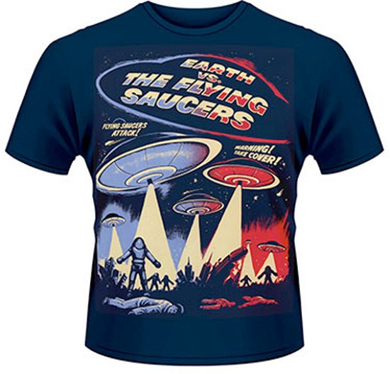 Cover for Horror · Earth vs Flying Saucers Blue (T-shirt) [size S] (2013)