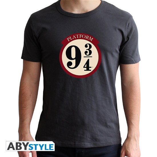 HARRY POTTER - Tshirt 9 3/4 man SS dark grey - b - T-Shirt Männer - Merchandise - ABYstyle - 3665361029731 - February 7, 2019