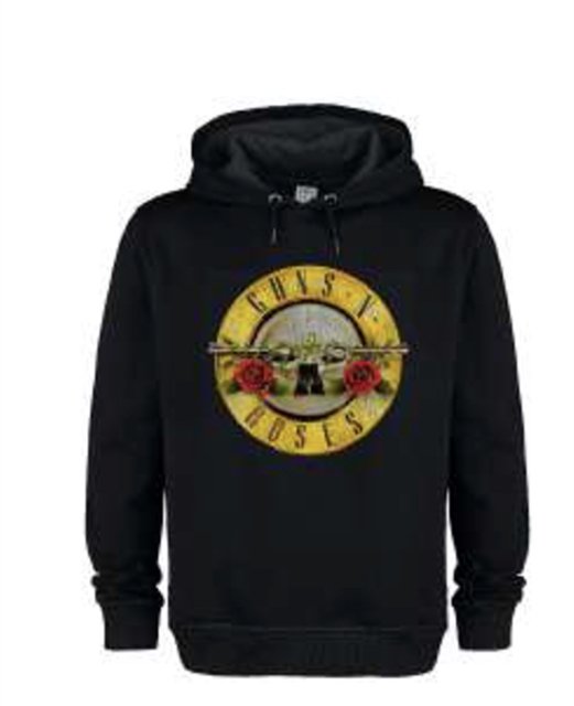 Guns N Roses Drum Amplified Vintage Black Medium Hoodie Sweatshirt - Guns N Roses - Gadżety - AMPLIFIED - 5054488894731 - 