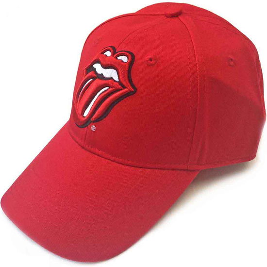 The Rolling Stones Unisex Baseball Cap: Classic Tongue (Red) - The Rolling Stones - Produtos - Bravado - 5056170621731 - 