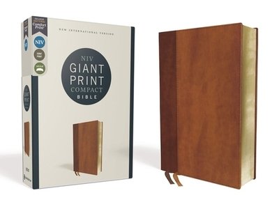 Cover for Zondervan · NIV, Giant Print Compact Bible, Leathersoft, Brown, Red Letter Edition, Comfort Print (Bok) (2020)