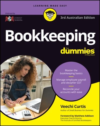 Cover for Veechi Curtis · Bookkeeping For Dummies (Taschenbuch) [3rd Australian edition] (2020)