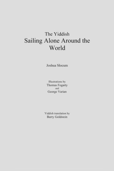 Cover for Joshua Slocum · The Yiddish Sailing Alone Around the World (Paperback Book) (2019)