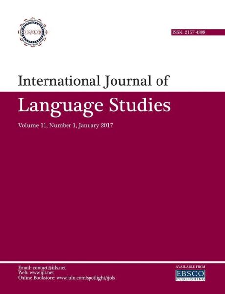 Cover for Mohammad Ali Salmani Nodoushan · International Journal of Language Studies (IJLS) - Volume 11 (1) (Book) (2016)