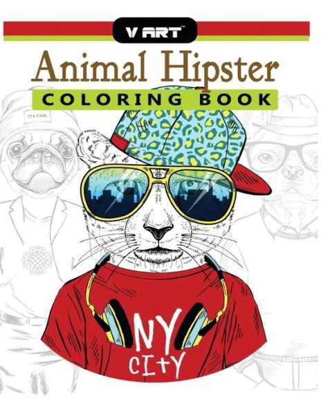 Cover for V Art · Animal Hipster Coloring Book (Paperback Book) (2017)