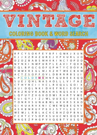 Cover for Editors of Thunder Bay Press · Vintage Coloring Book &amp; Word Search (Paperback Book) (2016)