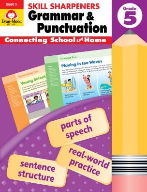 Cover for Evan Moor · Evan-Moor Skill Sharpeners Grammar and Punctuation Grade 5, Full-Color Activity Book - Supplemental Homeschool Workbook (Paperback Book) (2019)