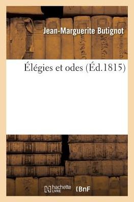 Cover for Butignot · Elegies Et Odes (Paperback Book) (2017)