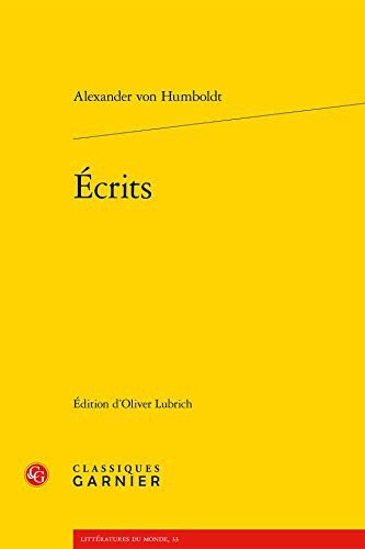 Cover for Alexander Von Humboldt · Ecrits (Paperback Book) (2019)