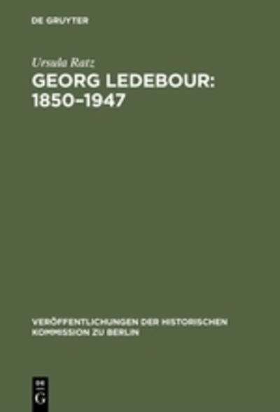 Cover for Ratz · Georg Ledebour 1850-1947 (Book) (1969)