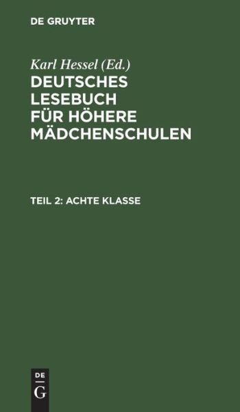 Cover for No Contributor · Achte Klasse (Hardcover Book) (2015)