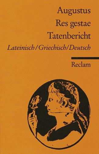 Cover for Augustus · Reclam UB 09773 Augustus.Tatenbericht (Book)