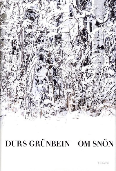 Cover for Durs Grünbein · Om snön (Bound Book) (2018)